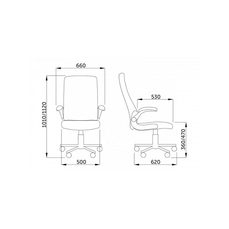 Кресло компьютерное AksHome Boris серый схема