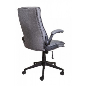 Кресло компьютерное AksHome Boris серый вид сзади