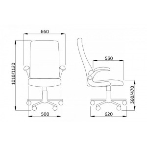 Кресло компьютерное AksHome Boris серый схема