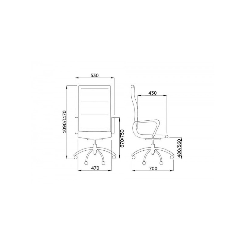 Кресло компьютерное AksHome Elegance Chrome серый схема