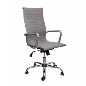 Кресло компьютерное AksHome Elegance Chrome серый