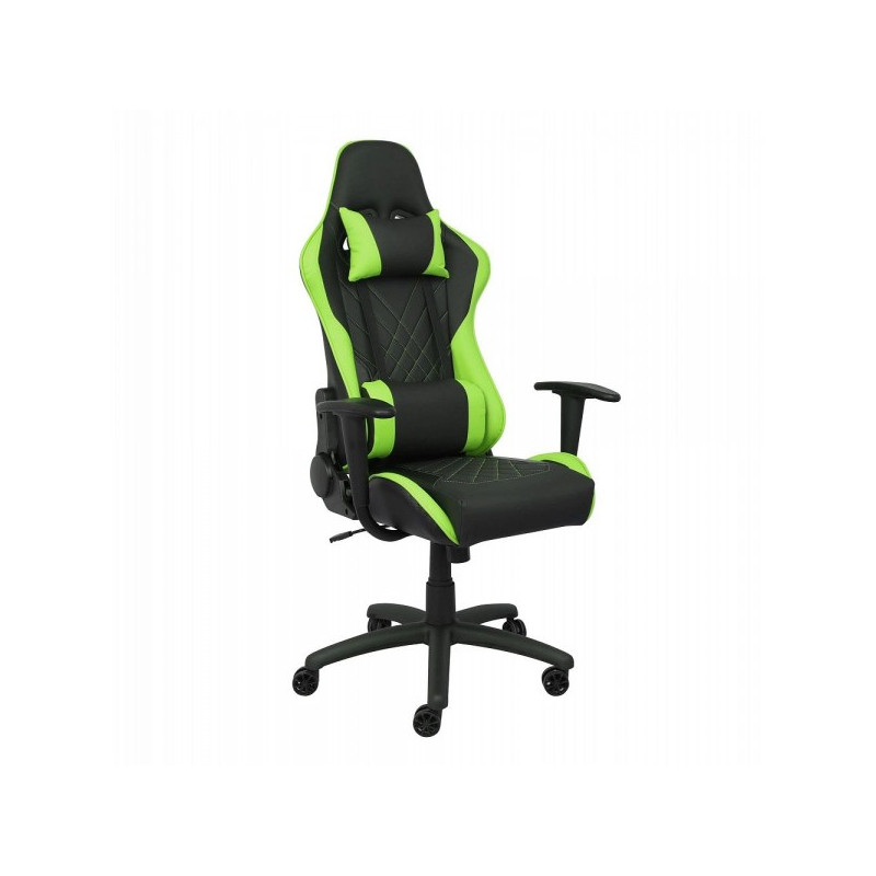 Кресло геймерское AksHome Epic черный/зеленый