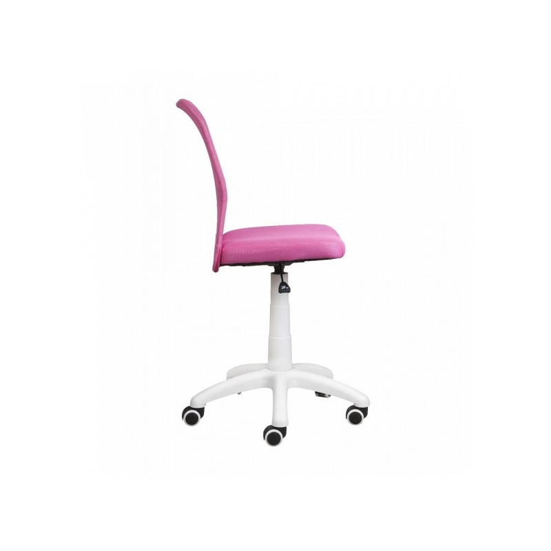 Кресло компьютерное AksHome Eva розовый вид сбоку