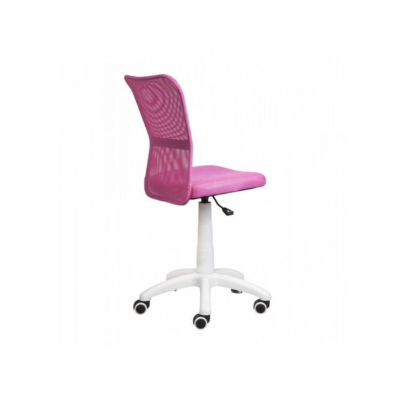 Кресло компьютерное AksHome Eva розовый вид сзади