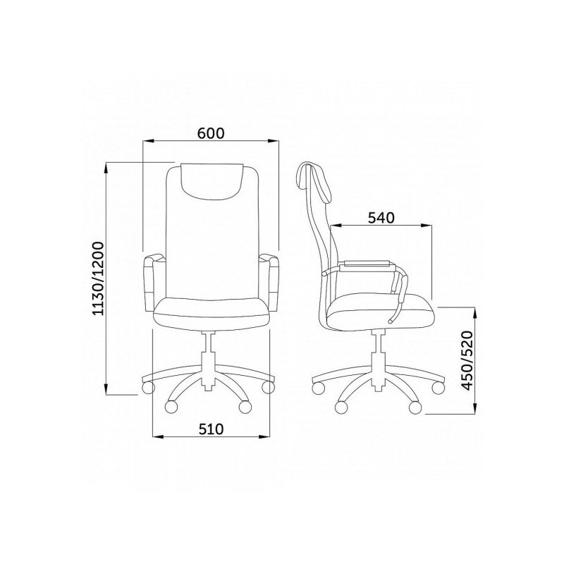 Кресло компьютерное AksHome Germes черный