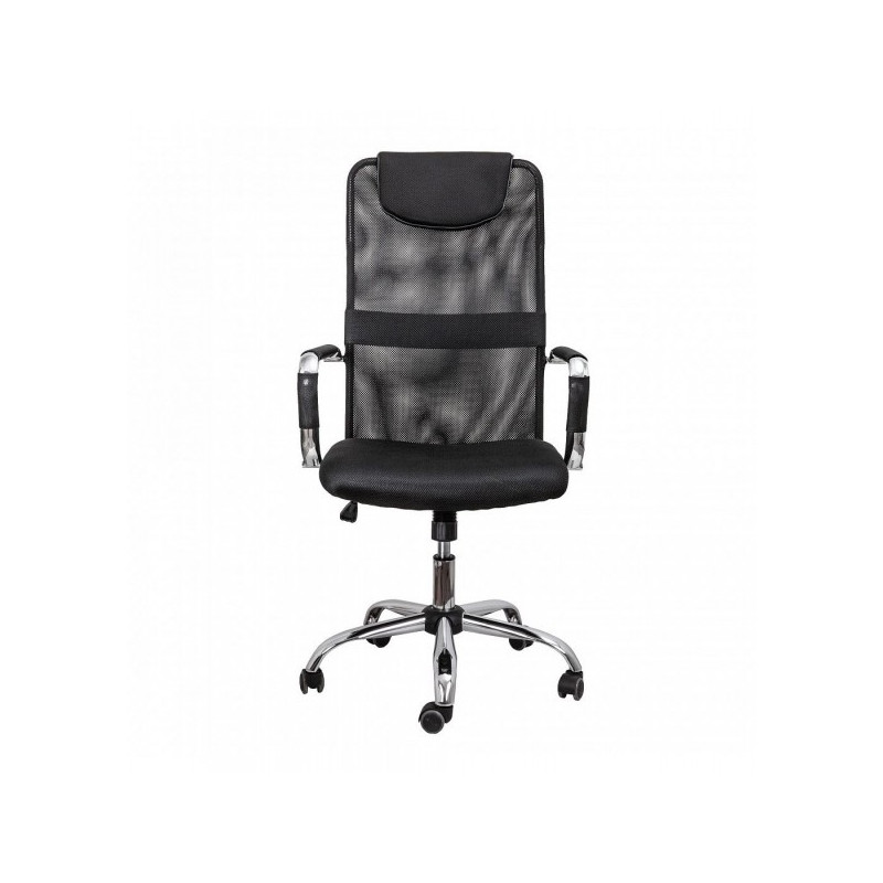 Кресло компьютерное AksHome Germes черный вид спереди