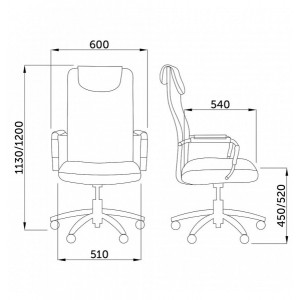Кресло компьютерное AksHome Germes черный