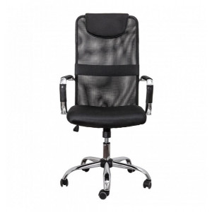 Кресло компьютерное AksHome Germes черный вид спереди