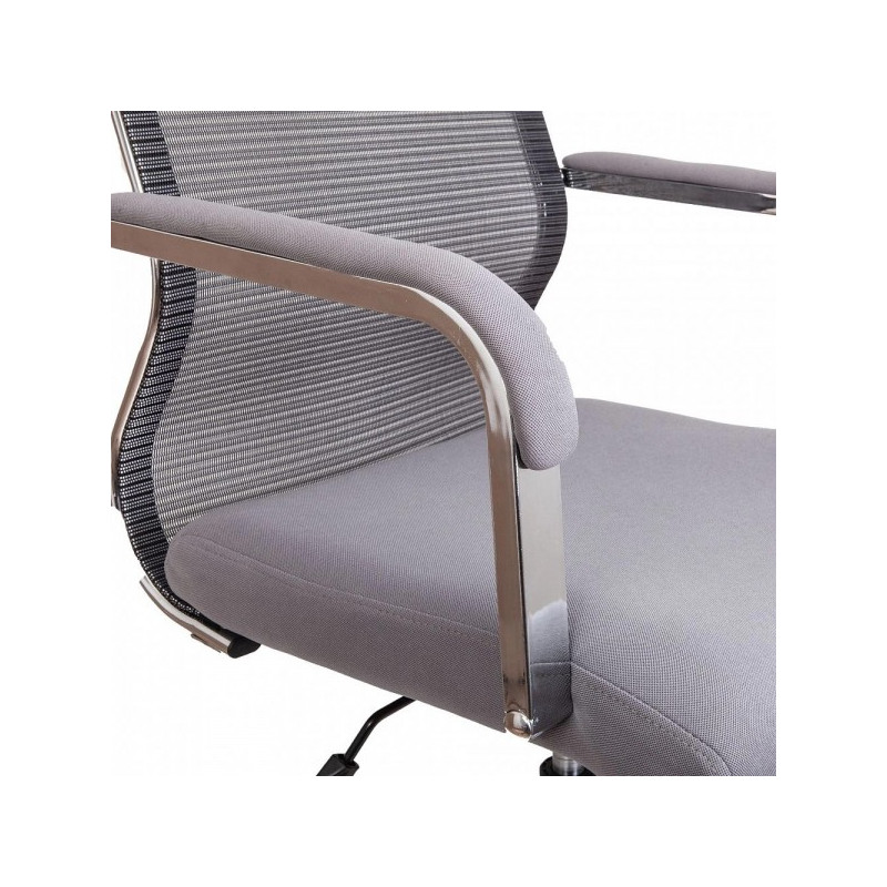 Кресло компьютерное AksHome Grid B серый подлокотник