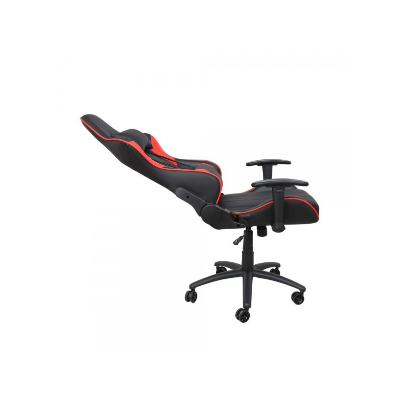Кресло геймерское AksHome Iron черный/красный в разложенном состоянии