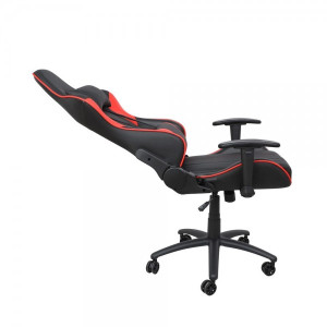 Кресло геймерское AksHome Iron черный/красный в разложенном состоянии