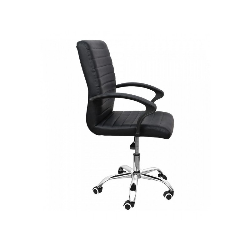 Кресло компьютерное AksHome James черный вид сбоку