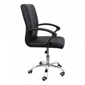 Кресло компьютерное AksHome James черный вид сбоку