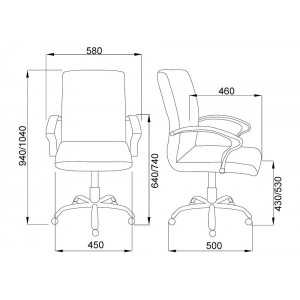 Кресло компьютерное AksHome James черный схема