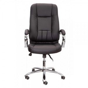 Кресло компьютерное AksHome King A черный вид спереди