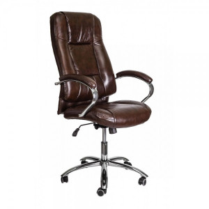 Кресло компьютерное AksHome King A коричневый (натуральная кожа)