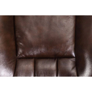 Кресло компьютерное AksHome King A коричневый (натуральная кожа) материал