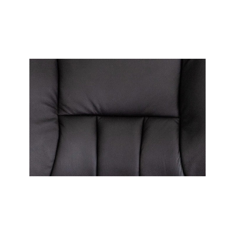 Кресло компьютерное AksHome King A черный (натуральная кожа) материал