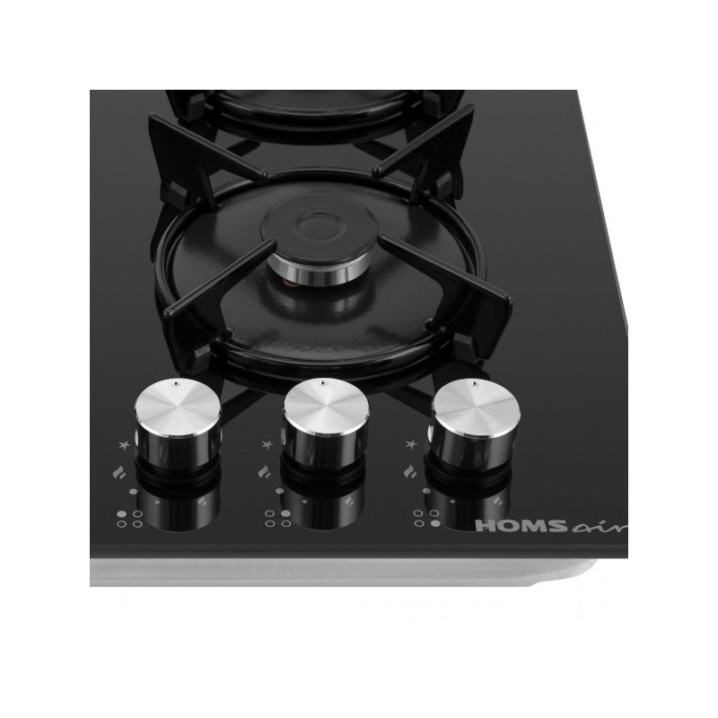 Газовая варочная панель HOMSair HGG641EBK Black ручки