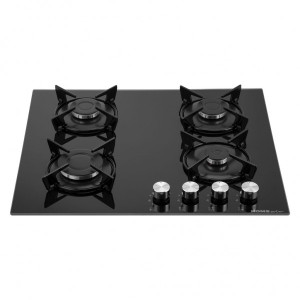 Газовая варочная панель HOMSair HGG641EBK Black сбоку