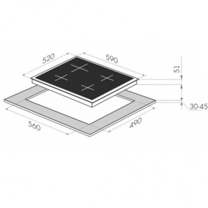 Газовая варочная панель Maunfeld EGHG.64.63CB.R/G Black размер