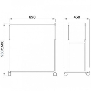 Размеры вешалки напольной AksHome Diana черная