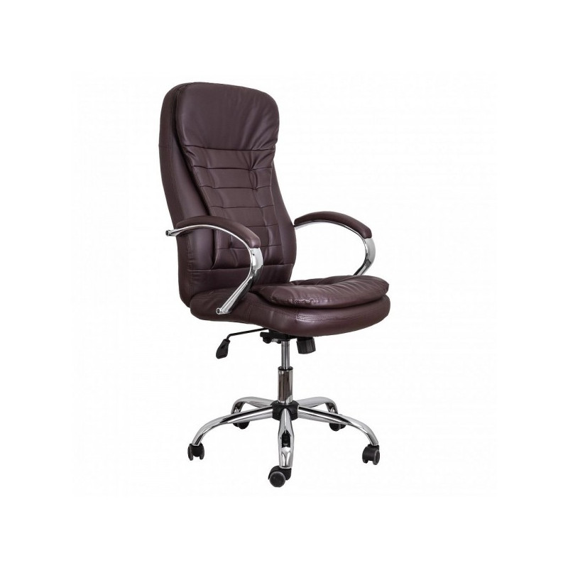 Кресло компьютерное AksHome Richard New Chrome коричневый