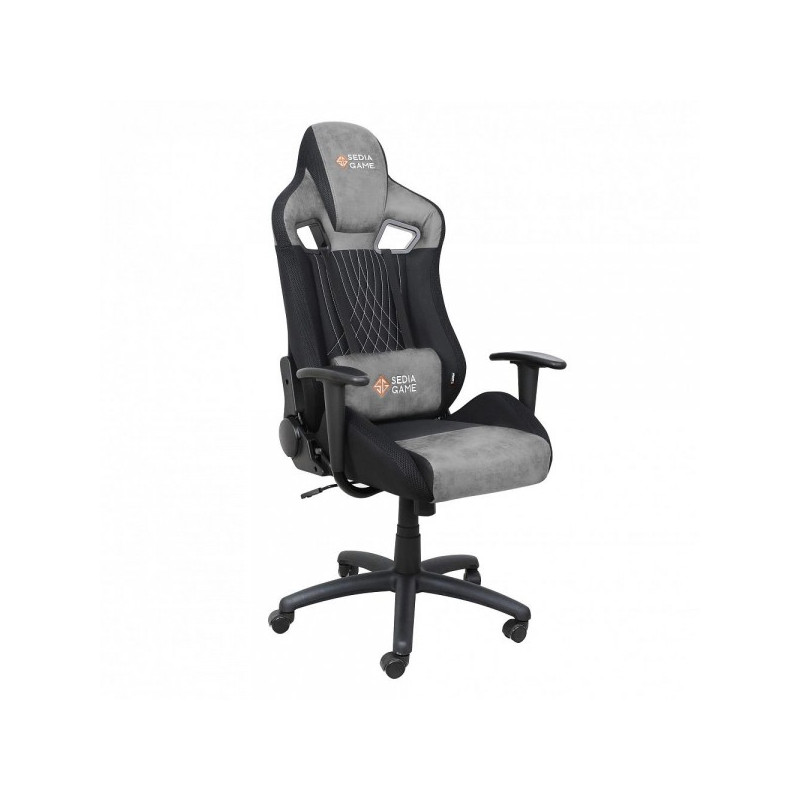 Кресло геймерское AksHome Royal светло-серый/черный