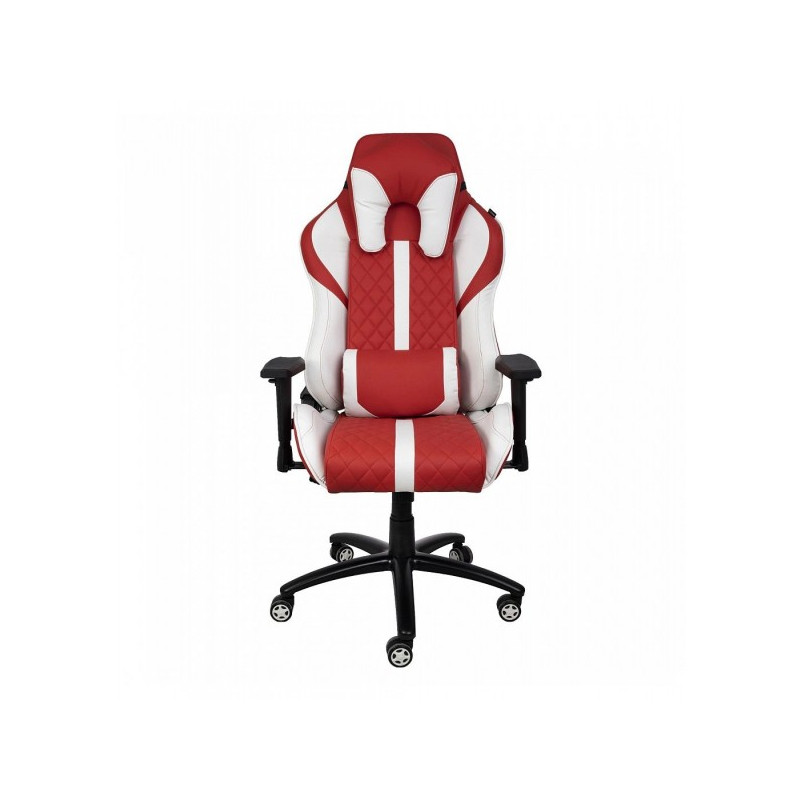 Кресло геймерское AksHome Sprinter белый/красный вид спереди