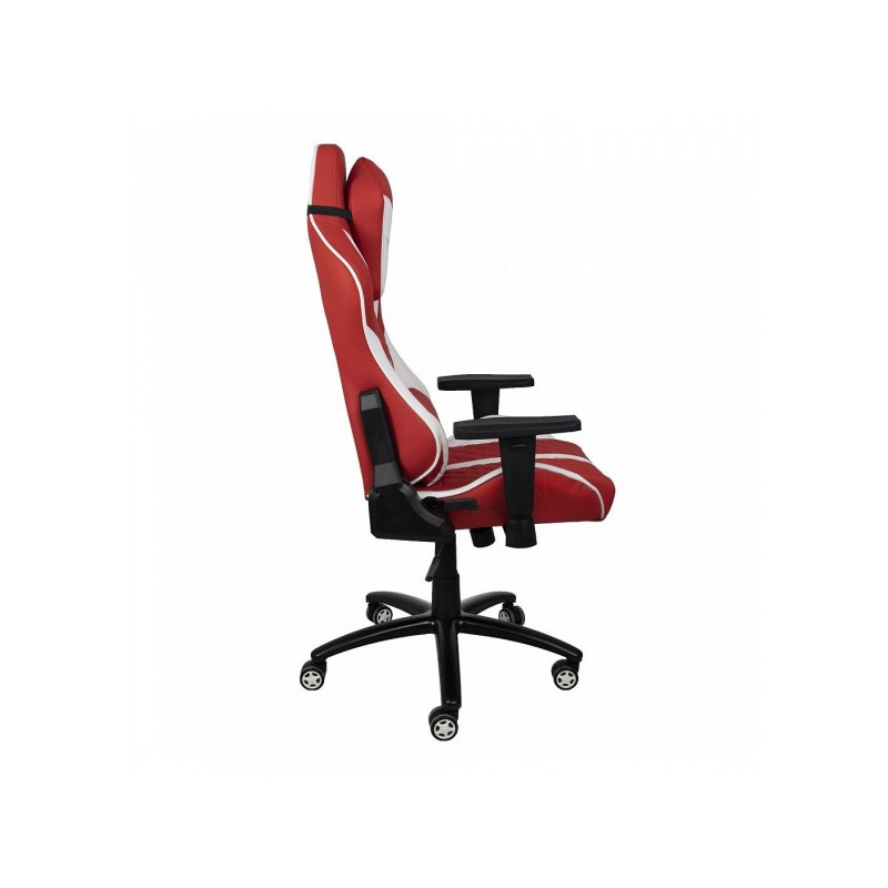 Кресло геймерское AksHome Sprinter белый/красный вид сбоку