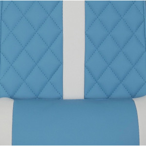 Кресло геймерское AksHome Sprinter белый/голубой