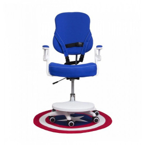 Кресло компьютерное AksHome Swan синий вид спереди