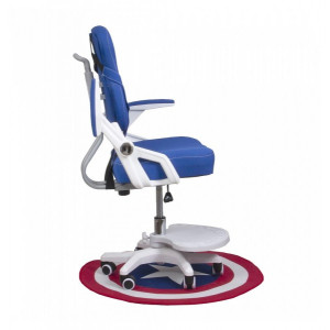 Кресло компьютерное AksHome Swan синий вид сбоку