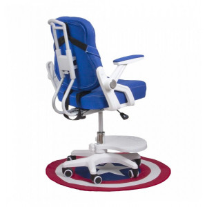 Кресло компьютерное AksHome Swan синий вид сзади