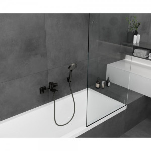 Смеситель Hansgrohe Vernis Shape 71450670 матовый черный в интерьере