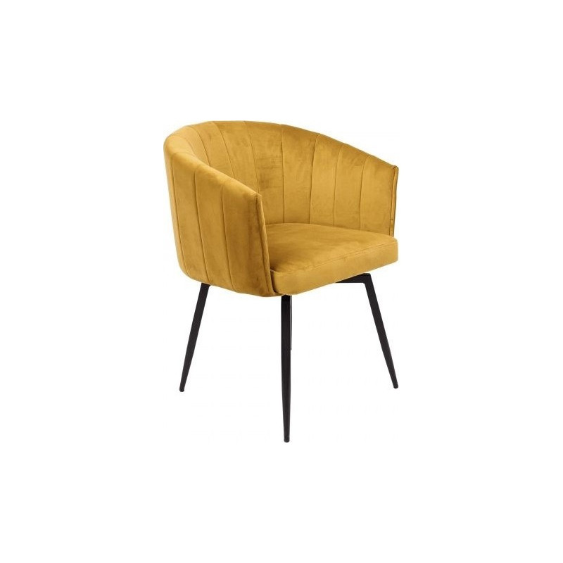 Кресло AksHome Melon карри/черный