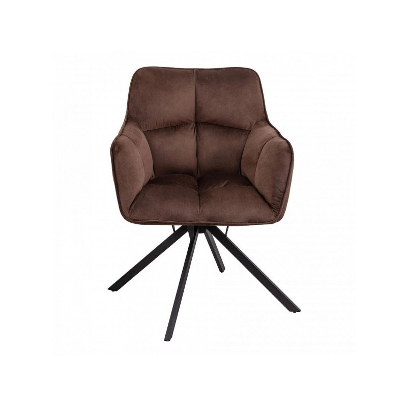 Кресло AksHome Virginia шоколадный HCJ-10/черный вид спереди