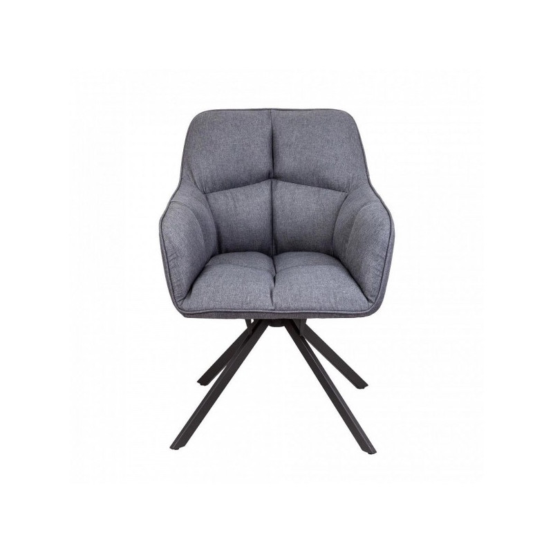 Кресло AksHome Virginia темно-серый MQ001-5/черный вид спереди