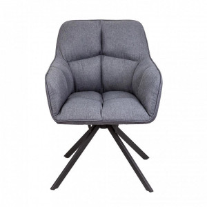 Кресло AksHome Virginia темно-серый MQ001-5/черный вид спереди