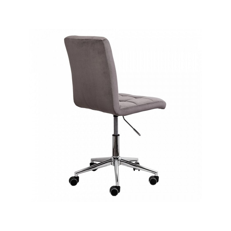 Кресло компьютерное AksHome Fiji серый (велюр) вид сзади