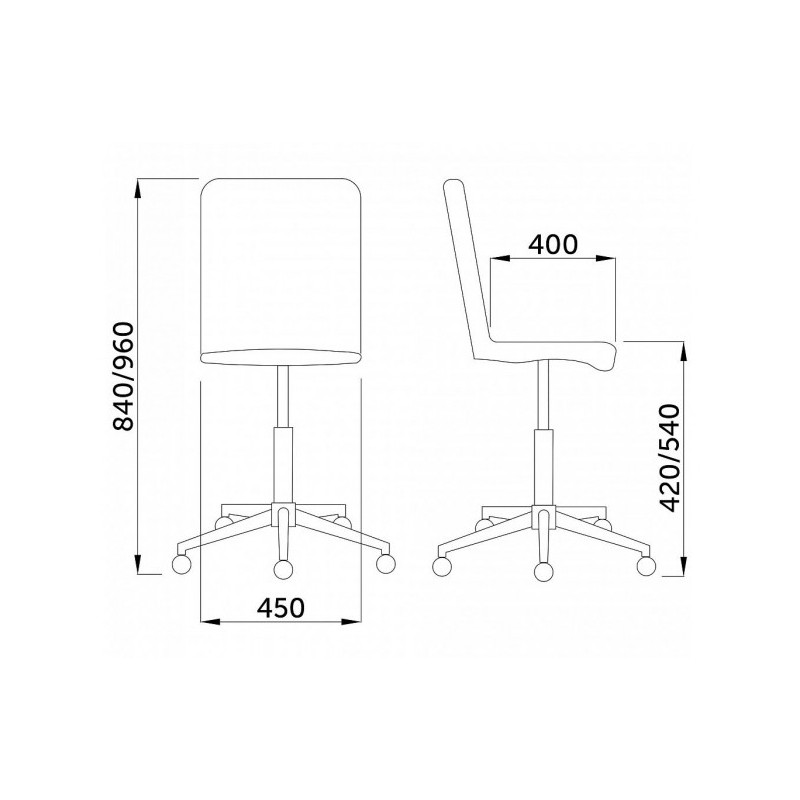 Кресло компьютерное AksHome Fiji серый (велюр) схема