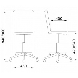 Кресло компьютерное AksHome Fiji серый (велюр) схема