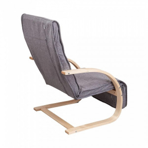 Кресло AksHome Grand серый вид сзади под углом