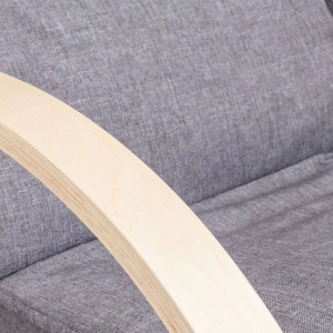 Кресло AksHome Grand серый вид подлокотника