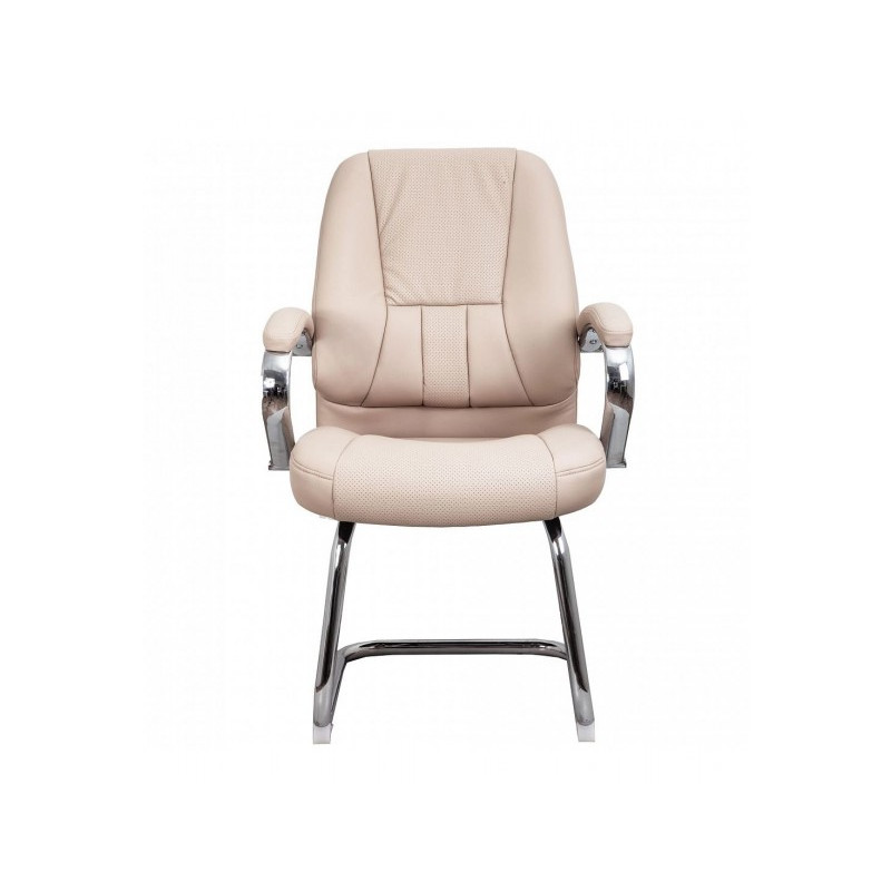 Стул офисный AksHome Kong KF бежевый вид спереди