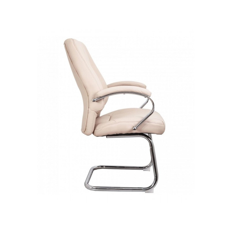 Стул офисный AksHome Kong KF бежевый вид сбоку
