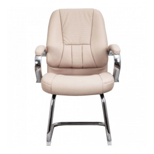 Стул офисный AksHome Kong KF бежевый вид спереди