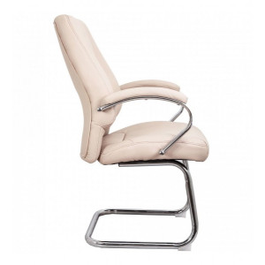Стул офисный AksHome Kong KF бежевый вид сбоку