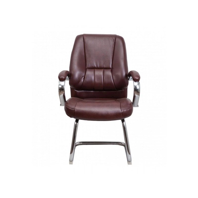 Стул офисный AksHome Kong KF коричневый бриллиант вид спереди