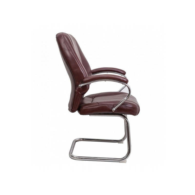 Стул офисный AksHome Kong KF коричневый бриллиант вид сбоку